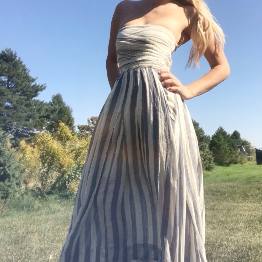 FREE PEOPLE Stripe Me Up Dress S